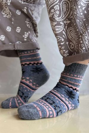 Terry & Wool Luxury Alpine Socks Grey